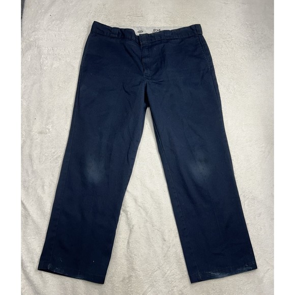 Dickies Original Fit 874 Navy Blue Canvas Workwear Pants Men's Size 40x30 - Picture 2 of 10